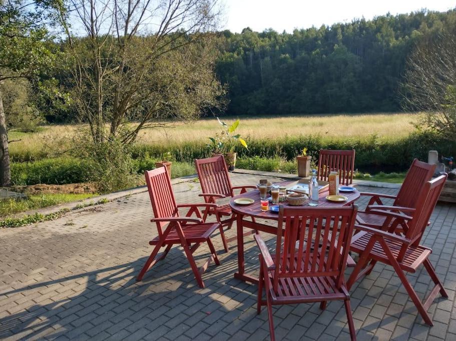 Wald-Apartment Limabach - Oberfrohna Esterno foto